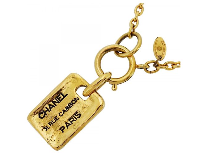 Collar Baño de Oro Chanel Cambon Dorado