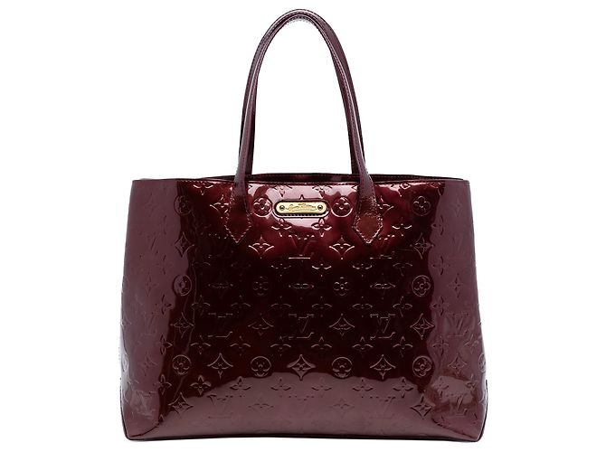 Louis Vuitton Monogram Vernis Wilshire MM Rosso Bordò