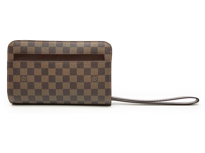 Pochette Saint Louis Damier Ebene Marrone Louis Vuitton