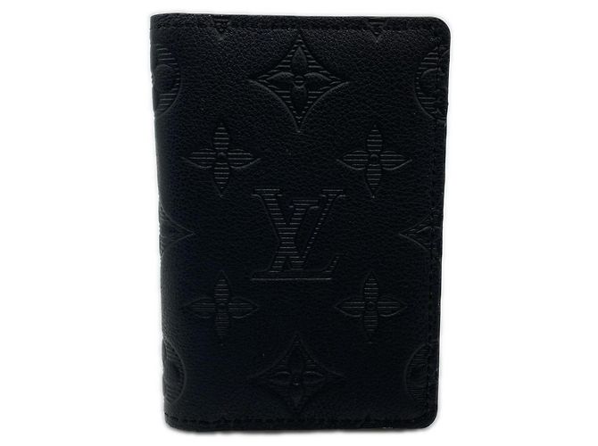 Louis Vuitton Monogram Shadow Business Card Case Black