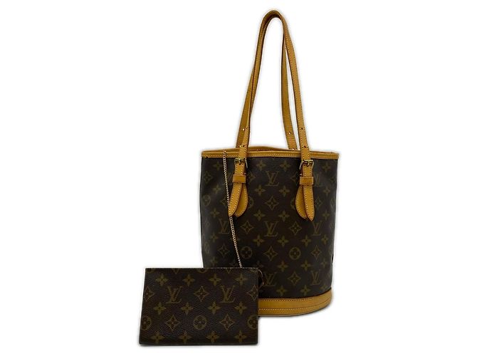 Bucket Borsa a secchiello PM in tela Monogram Louis Vuitton Marrone