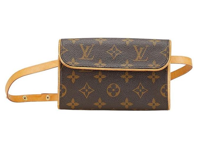 Borsa a Spalla Pochette Florentine Monogram Louis Vuitton Marrone Bronzo