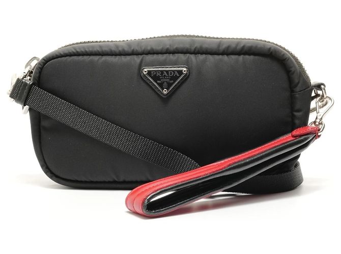 Sac à épaule en nylon Prada Noir