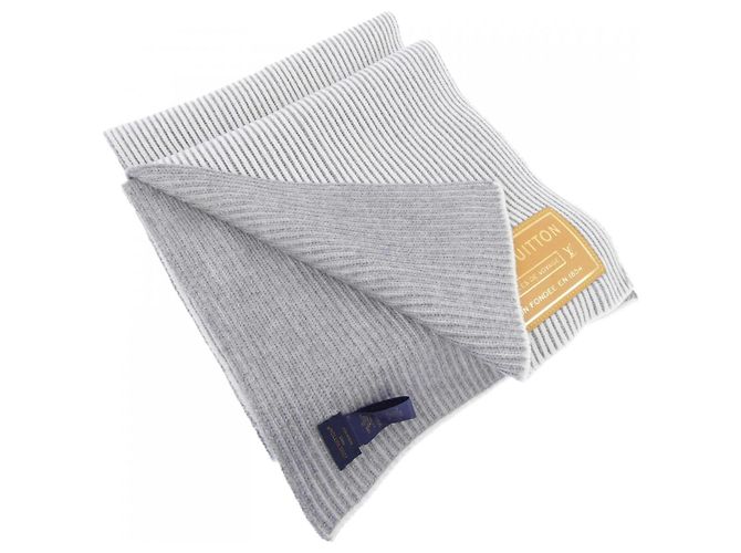 Écharpe en cachemire Louis Vuitton Marron Blanc