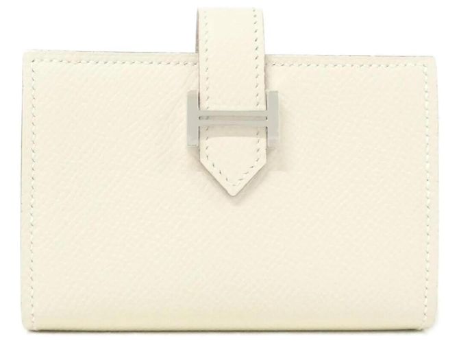 Hermès Hermes Bearn Mini Wallet White