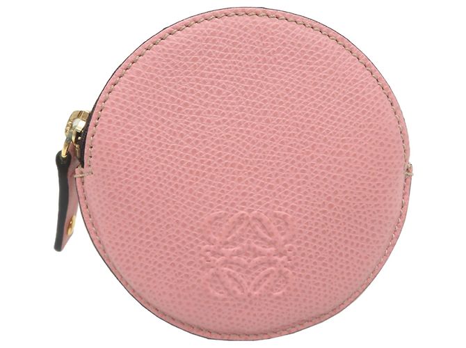 Monedero de cuero para mujer Loewe Anagram Rosa