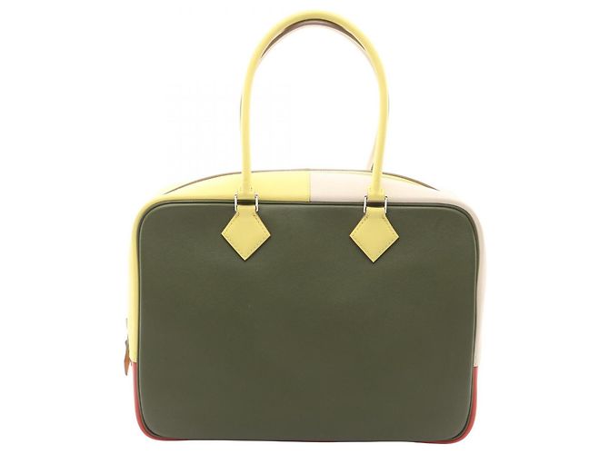 Bolsa Hermès Plume 32 Arlequin Multicor Caqui