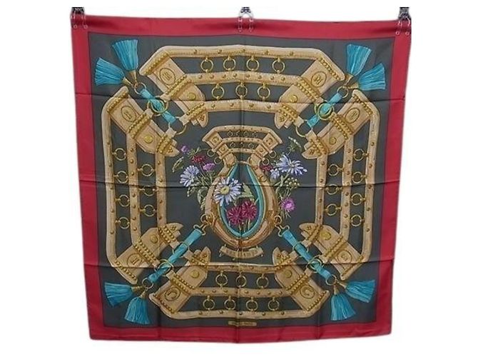 Grande sciarpa in seta multicolore Hermès 