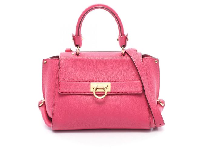 Borsa 2 in 1 Sofia Gancini di Salvatore Ferragamo Rosa