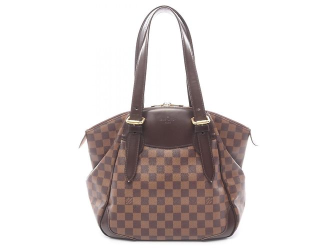Borsa a Spalla Verona MM Louis Vuitton Marrone Damier ebene