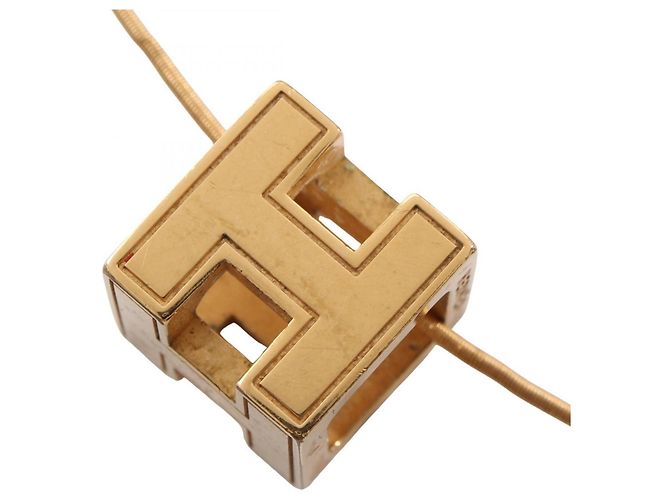 Hermès Hermes Cage d'H H-Cube Necklace Golden
