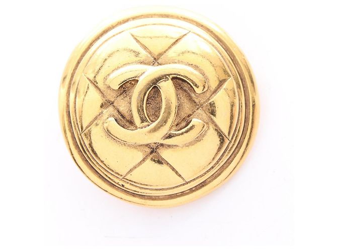 Broche Baño de Oro Chanel Coco Mark Dorado
