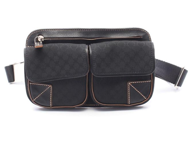 Céline Sac à taille/à main Celine Macadam Marron Noir