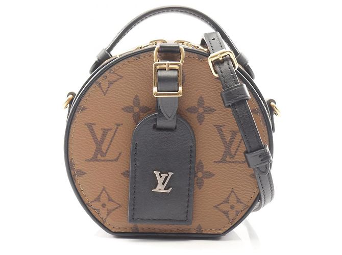 Bolsa Louis Vuitton Mini Boite Chapeau 2 em 1 Marrom Preto Monograma