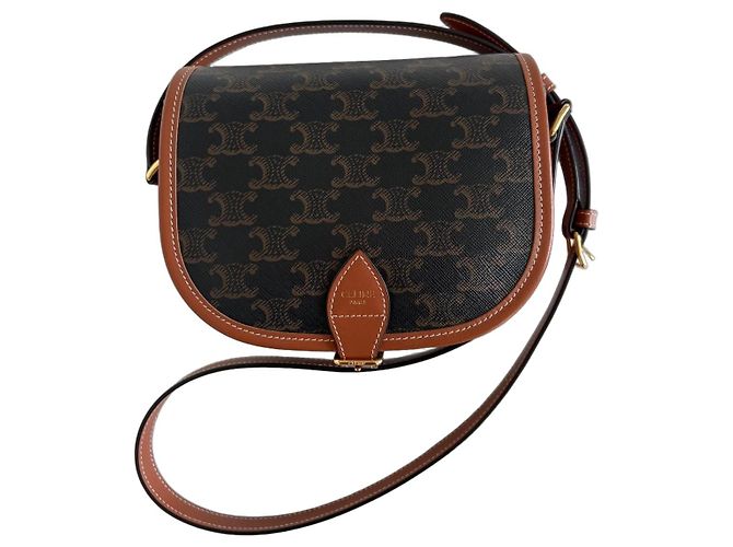 Céline Folco Bag Triomphe Canvas Brown