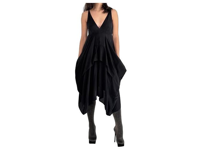 Balenciaga Slipkleid aus schwarzer Seide