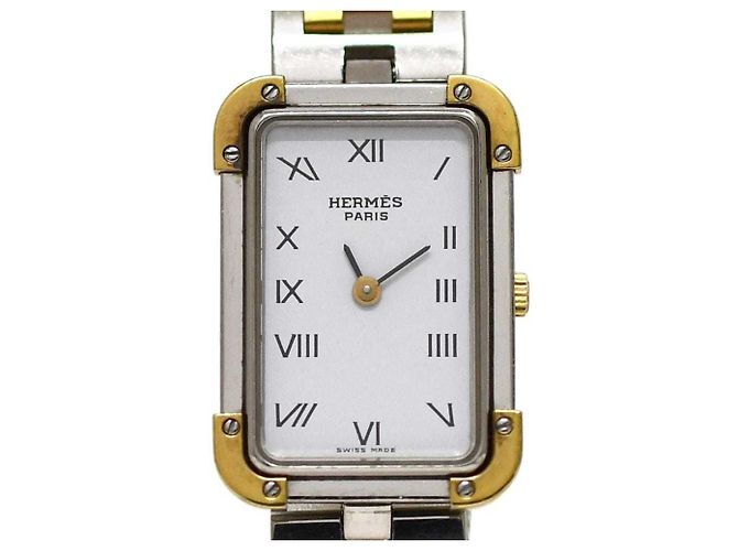 Reloj de pulsera de acero inoxidable Hermès Croisière