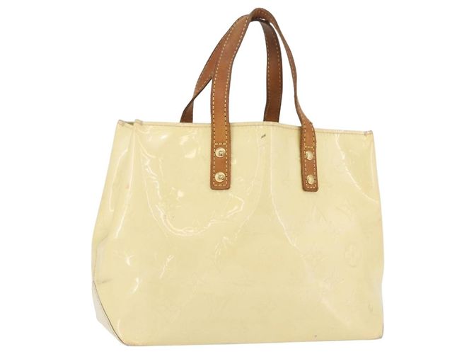LOUIS VUITTON Handtasche Monogram Vernis Reade PM Perle M91336 LV Auth AMZ367