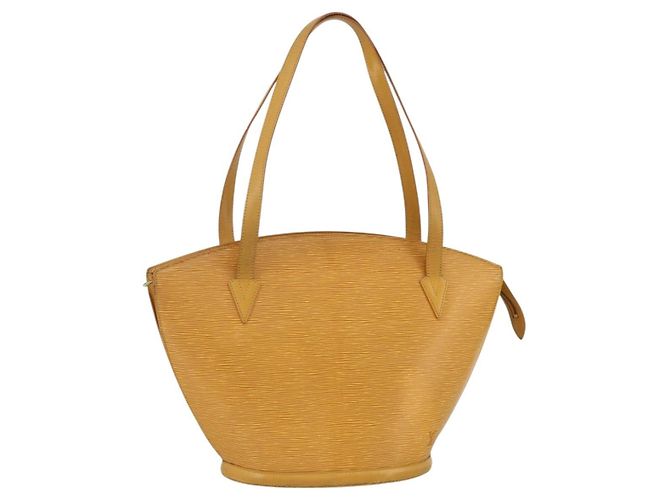 LOUIS VUITTON Bolsa de Compras Epi Saint Jacques Amarilla M52269 LV Auth SW2167 Amarillo