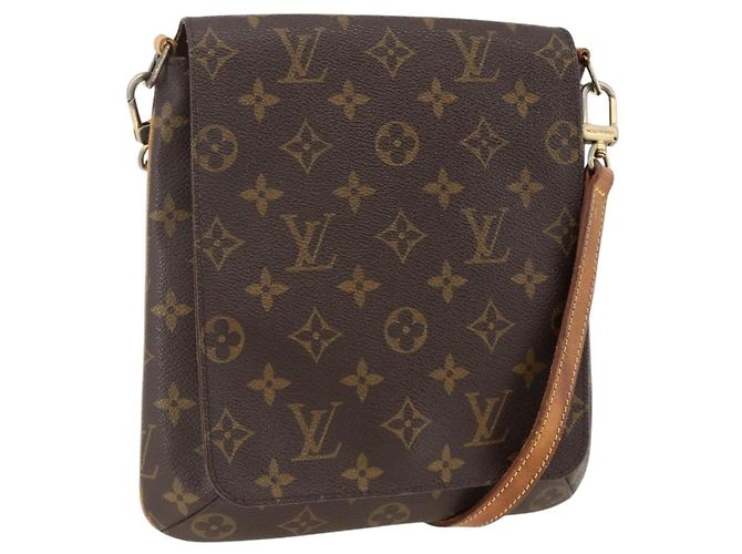 LOUIS VUITTON Bolsa de Ombro Longa Monogram Musette Salsa M51387 LV Auth AMZ347 Monograma