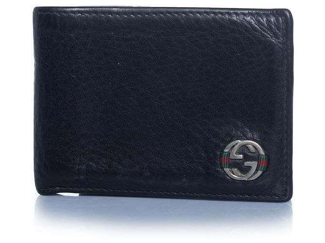 Gucci, black leather wallet
