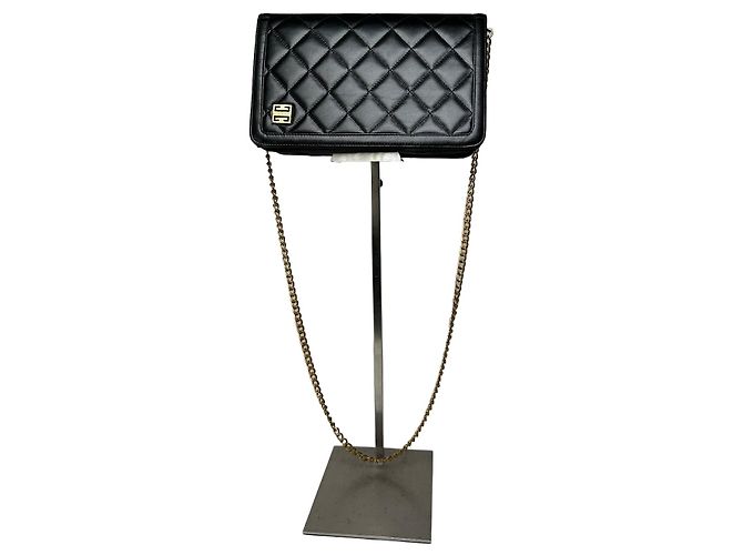 Vintage Givenchy 4G Ledertasche Schwarz
