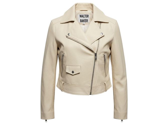 W118 by Walter Baker Walter Baker Oyster Milan Leather Jacket Beige