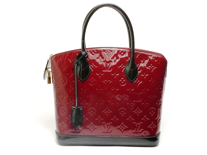 Louis Vuitton Lockit PM Monogram Vernis Handtasche Rot