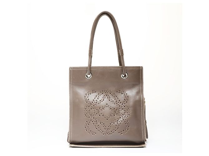 Loewe Anagram Leder Tote Bag Braun