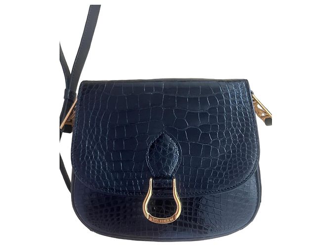Borsa Louis Vuitton in pelle di coccodrillo nera Nero