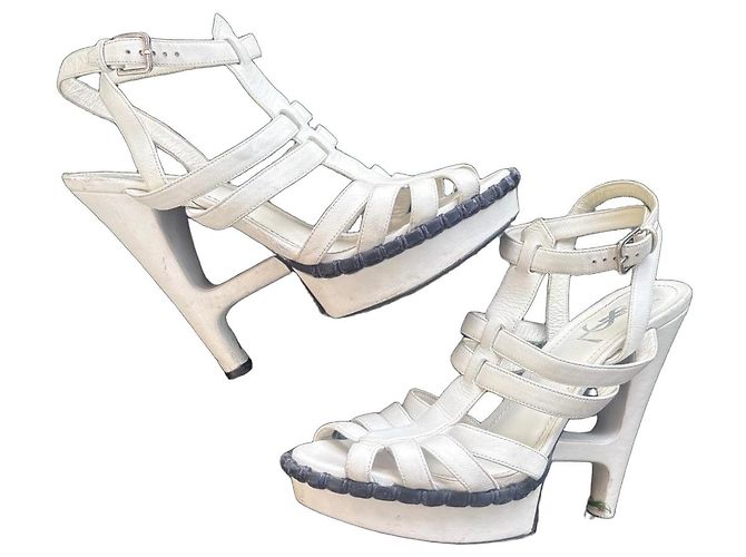 Sandales Yves Saint Laurent Blanc 