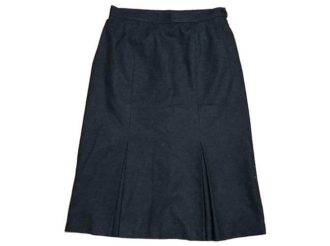 falda lápiz negra YVES SAINT LAURENT Negro