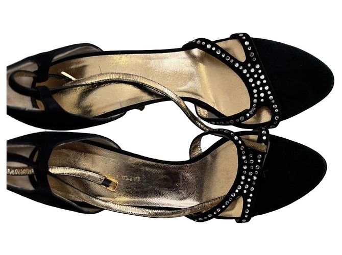Autre Marque Sandali neri con strass Nero
