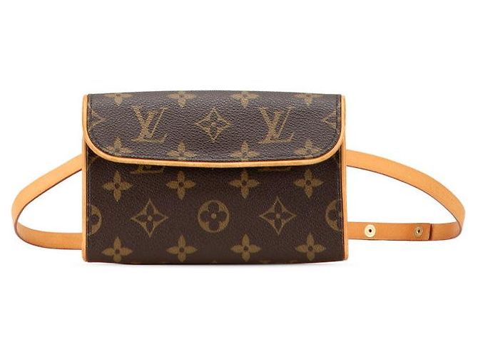 Borsa a Spalla Pochette Florentine Monogram Louis Vuitton Marrone Bronzo