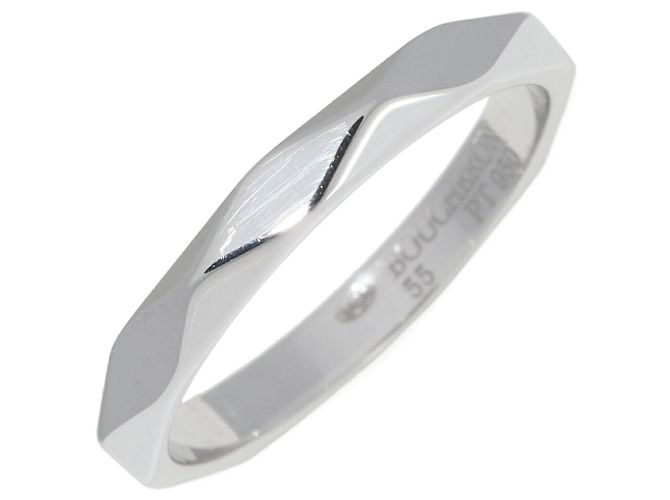 Bague Boucheron Facette Pt950 Taille 55 Argenté
