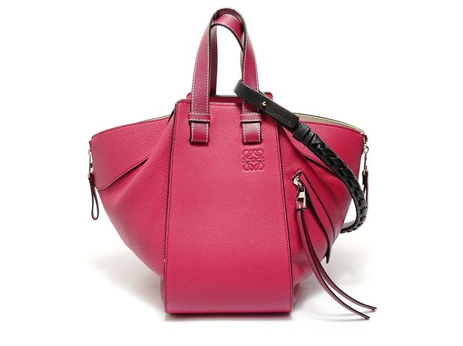 Loewe Hammock Lederhandtasche in Pink