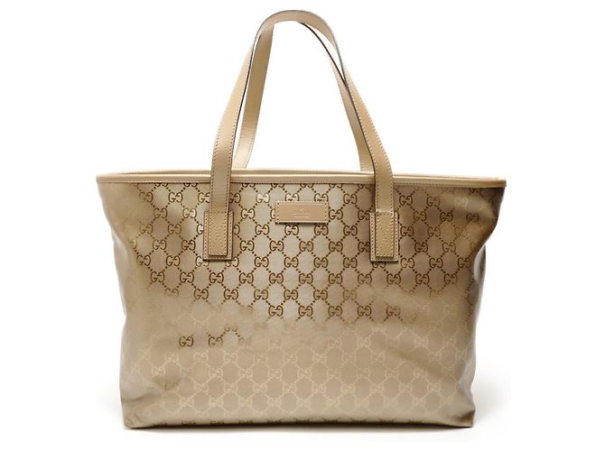 Borsa Tote Gucci GG Stampata Oro D'oro