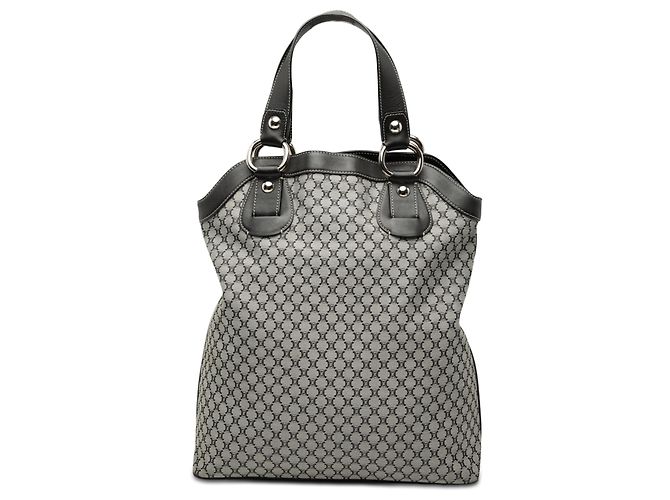 Céline Celine Gray Macadam Canvas Tote Brown