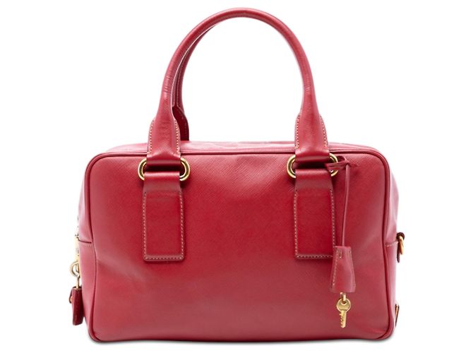 Prada Rote Saffiano Lux Handtasche