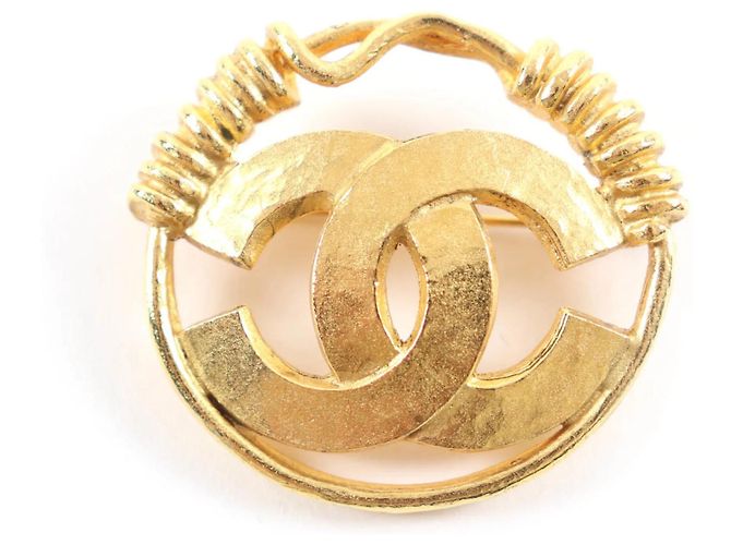Spilla a spirale Coco Mark Vintage 94P di Chanel D'oro