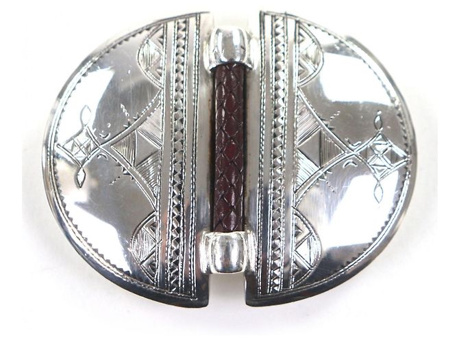 Hermès Hermes 925 Silver Touareg Belt Buckle Silvery