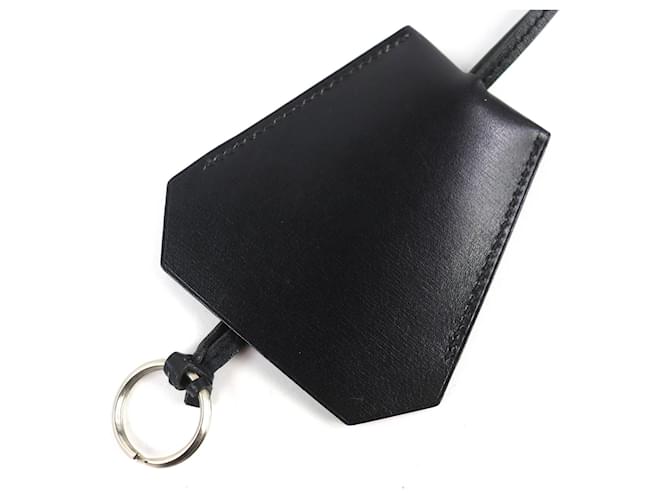 Collier en cuir vintage Clochette Hermès Noir 