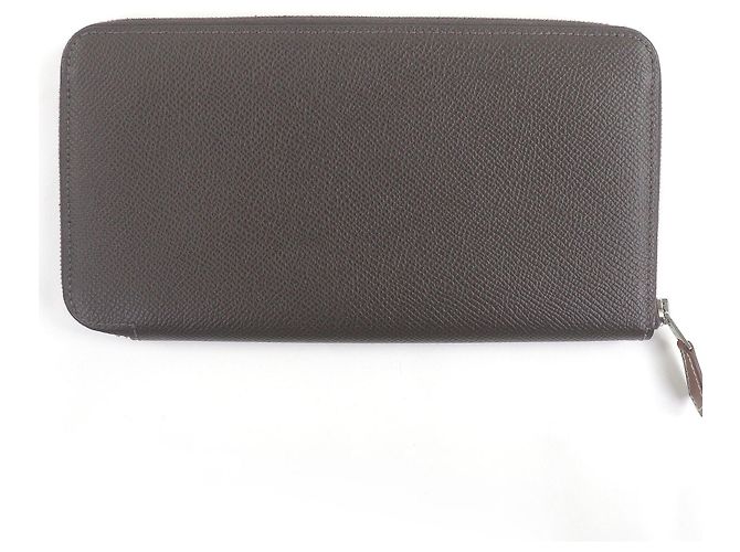 Hermès Hermes Azap Long Wallet in Epsom Leather Damier ebene