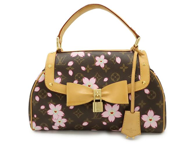 Louis Vuitton Monogram Cherry Blossom Retro PM Handtasche Braun
