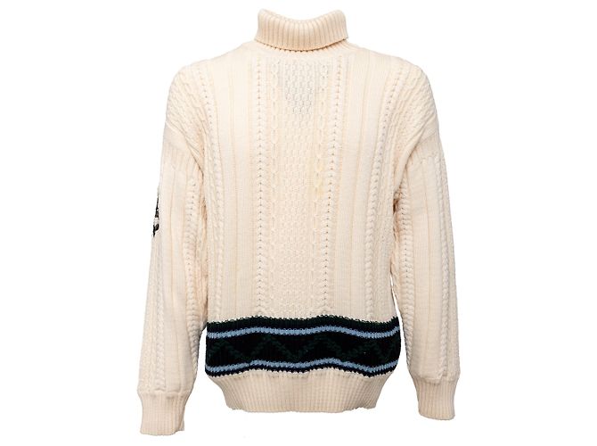 Strickpullover Gianfranco Ferré - 90er Jahre Weiß Roh