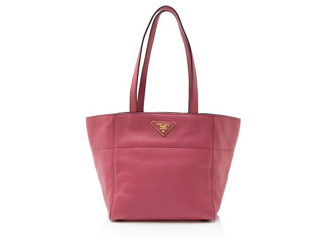 Prada Vitello Daino Tote Pink
