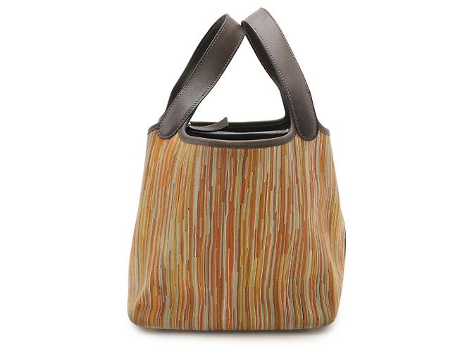 Bolsa de couro Vibrato Picotin PM da Hermès Laranja
