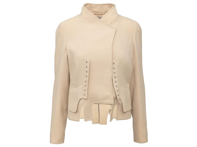 Givenchy Wool Jacket - '10s Brown Beige