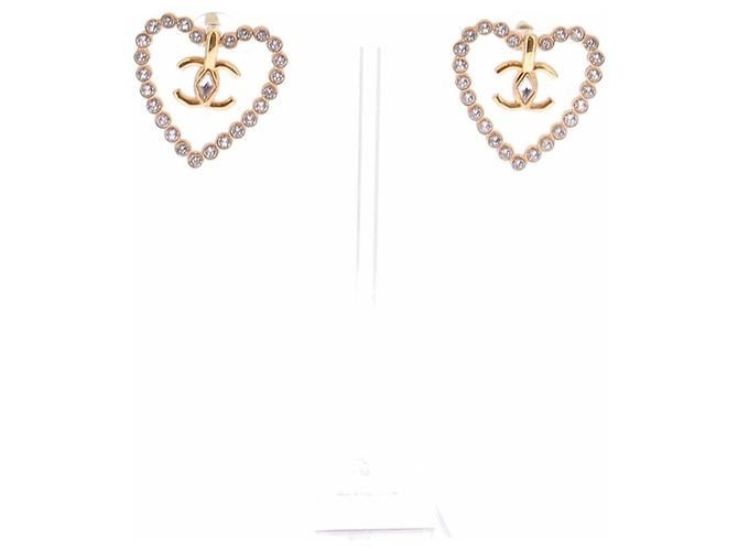 Chanel Orecchini a forma di cuore D'oro 