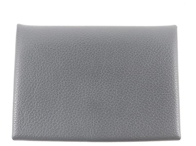 Monedero Calvi Duo Gris Misty de Hermès Gris antracita